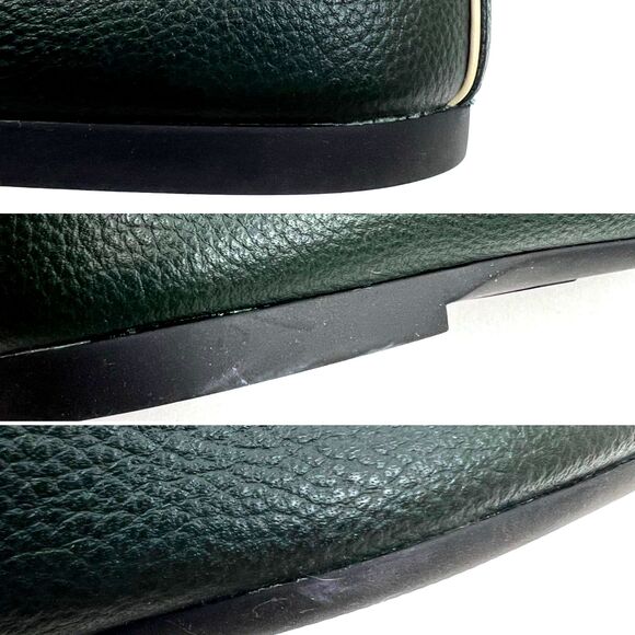 Everlane The Italian Leather Day Glove Flats Womens Size 8 Dark Green Shoes - Picture 10 of 14